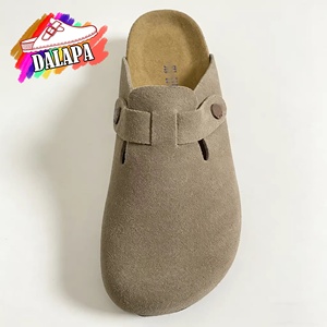 Mules et sabots d'extérieur en daim pour femme, style <span class=keywords><strong>Birkenstock</strong></span>, avec semelle intérieure en liège, solides, légères, respirantes, style mode, pantoufles d'intérieur - Product Image 4