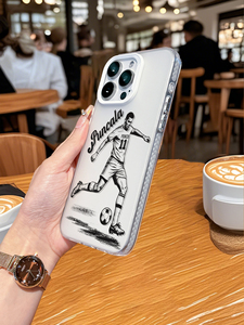 Funda Transparente Personalizada con Nombre y Número de Jugador de Fútbol, TPU para 17/16/15/14/13/12 Pro Max, Antigolpes, Antihuellas - Product Image 5