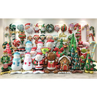 Ballons de Noël en aluminium sur pied, décorations de fête du Nouvel An, Père Noël, Bonhomme de neige, Casse-noisette, Joyeux Noël