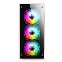 OEM Custom PC CPU Cabinet Mid Tower ATX Computer Case Plastic Acrylic Aluminum Alloy Fan MicroATX Side Panel Window 290MM Office