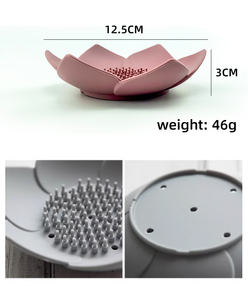 Accesorios de Baño, Jabonera con Forma de Flor, Suave, Fácil de Drenar, Porta Jabón de Silicona para Baño y <span class=keywords><strong>Ducha</strong></span> - Product Image 6