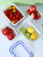 Plateaux de drainage en plastique de qualité alimentaire pour fruits et légumes, boîtes de rangement scellées pour réfrigérateur - Vente en gros