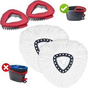 Tête <span class=keywords><strong>de</strong></span> vadrouille magique lavable <span class=keywords><strong>de</strong></span> haute qualité tête <span class=keywords><strong>de</strong></span> vadrouille en microfibre <span class=keywords><strong>de</strong></span> remplacement pour 360 têtes <span class=keywords><strong>de</strong></span> vadrouille rotatives adaptées à <span class=keywords><strong>VileDa</strong></span> - Product Image 2