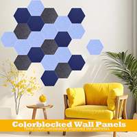Tableau hexagonal en feutre auto-adhésif moderne pour affichage de messages, idéal pour le bureau, l'école, la maison et la décoration murale – Vente directe usine