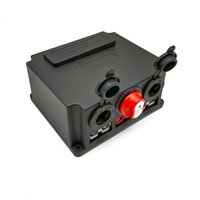 Boîtier d'alimentation miniature 12V avec interrupteur de batterie, prises et connecteurs