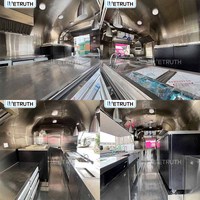 Camion de restauration mobile Wetruth avec équipement de cuisine complet, chariot de restaurant en acier inoxydable personnalisé pour les événements et la rue