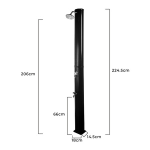 <span class=keywords><strong>Douche</strong></span> <span class=keywords><strong>solaire</strong></span> portable noire pour extérieur avec valve en céramique et jet <span class=keywords><strong>de</strong></span> <span class=keywords><strong>pluie</strong></span> – <span class=keywords><strong>Eau</strong></span> chaude facilement disponible n'importe où pour le camping, la plage et le bord <span class=keywords><strong>de</strong></span> piscine - Product Image 5