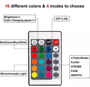 RGB LED Đèn căn cứ cho 3D LED ánh sáng ban đêm pin Powered điều khiển từ xa USB - Product Image 3