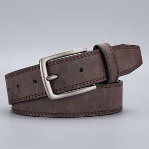 <span class=keywords><strong>Ceinture</strong></span> en <span class=keywords><strong>cuir</strong></span> vieilli tendance pour <span class=keywords><strong>homme</strong></span>, avec coutures classiques, en <span class=keywords><strong>cuir</strong></span> texturé, pour tenue habillée ou décontractée, avec boucle ardillon, pour jeans, vente en gros - Product Image 4