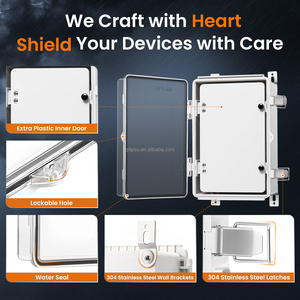 Qilipsu IP67 nhựa hộp nối điện 11.8 "x 7.9" x 6.7 "với bên trong cửa ngoài trời không thấm nước bao vây rõ ràng dự án ABS hộp - Product Image 3