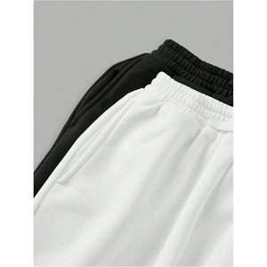 FOXA Lot de 2 pantalons de survêtement en molleton éponge pour fille, coupe large, taille élastique avec poches, en coton respirant - Product Image 6