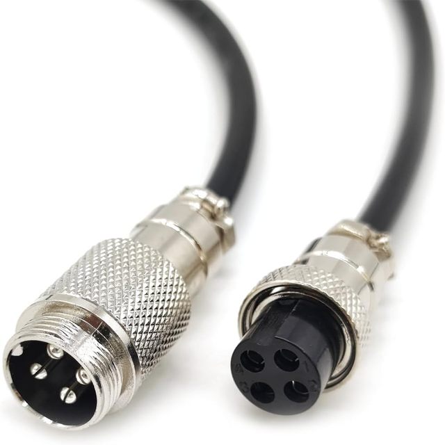 GX16 4pin Aviation Cable  Male to Female  Panel Mount Circular Connector Cable