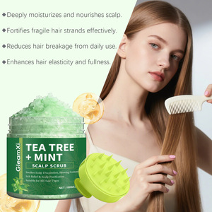 Scrub per il Cuoio Capelluto GleamXi al Tè Verde e Menta, Esfoliante Profondo e Lenitivo, Biologico - Product Image 3