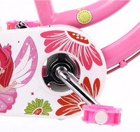Vélo pour enfants à une vitesse pour filles de 4 ans avec roues d'apprentissage, fourche en acier, jantes en alliage d'aluminium de 12 pouces, panier