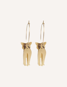 Pendientes de Moda YXQ E283 de Diseño Minimalista en Madera Dorada Cepillada y Acero Inoxidable - Product Image 3
