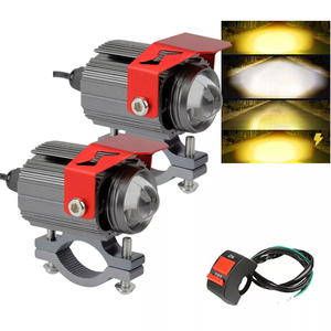 2 Đèn pha LED xe máy Đèn pha lái xe trong sương mù có công tắc Đèn hai màu - Product Image 1