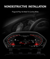 Panel Dashboard LCD 12,3 inci Virtual Cockpit Speedometer untuk Seri 1/2 F20-F23/F45-F49 Sistem Operasi Linux Plug & Play Instrument Cluster