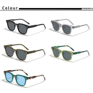 HBKレトロユニセックスサングラスTR90CPフレームスクエアブラックレンズTAC偏光トラベルストリートドライビングサイクリング-レンズ付き - Product Image 5