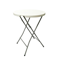 Table pliante longue ronde en plastique banquet pliable en plastique