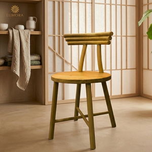 Micah Ergonomic Modern Dining Chair with Solid Wood <b>Backrest</b> Stable Design for Home Office & Apartment Use - Product Image 6