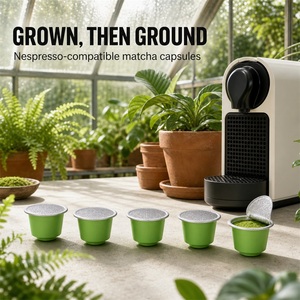 Capsules de matcha de qualité cérémonielle authentiques compatibles avec les machines Nespresso originales, capsules de thé vert saines, vente en gros - Product Image 1