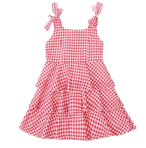Venta al por Mayor de Vestidos a Cuadros sin Mangas, Lavables y Transpirables para Niñas, Ropa Infantil Hecha en China - Product Image 1