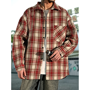 Camicie da uomo con bottoni e pantaloni a manica <span class=keywords><strong>lunga</strong></span> Casual <span class=keywords><strong>camicia</strong></span> da vacanza da uomo <span class=keywords><strong>camicia</strong></span> da uomo a quadri Top Top Top da uomo - Product Image 1