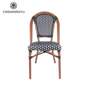Chaises de salle <span class=keywords><strong>à</strong></span> manger en osier de style parisien pour hôtel, jardin, terrasse, café, mobilier d'événements - Product Image 2
