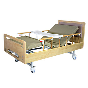 Youjian Wooden Nursing <b>Bed</b> Manual Hand Crank Elderly Care Home Use Stainless Steel Frame - Product Image 5