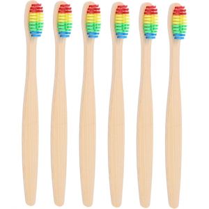 Brosse à dents jetable en gros 100 % biodégradable naturelle avec manche en bois et poils en charbon de bois pour usage domestique - Product Image 1