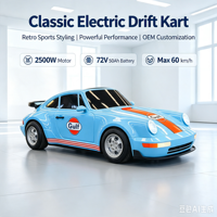 Go-Kart Eléctrico Comercial Retro 911 para Adultos, Kart de Carreras de Alto Rendimiento para Pistas de Carreras y Servicios de Alquiler para Clubes de Carreras