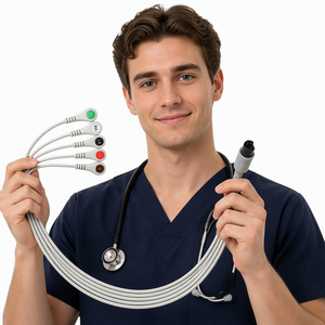 Câble ECG médical 5 brins compatible avec Spacelabs 90602A/90408, connexion directe, certifié ISO pour usage hospitalier - Product Image 3