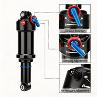 Amortisseur à air pour vélo RX3 165mm/190mm/210mm avec fonction de réglage/amortissement/verrouillage, amortisseur arrière VTT