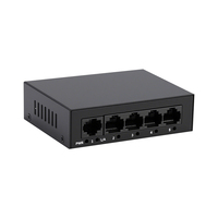 Switch PoE de 5 Puertos y 10/100Mbps |   Conmutador de Red Plug-and-Play No Administrado, Compatible con 802.3af, con Adaptador de Corriente Externo, para Cámaras IP