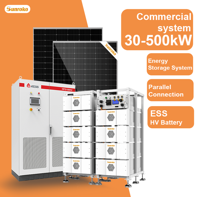 Commercial Hybrid Solar Power System 30Kw 50Kw 100Kw 150Kw All in One Solar Energy Storage System