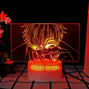 <span class=keywords><strong>Prix</strong></span> de gros, adorable lampe de nuit 3D d'anime Gojo Satoru, option de logo personnalisé, lampe décorative à <span class=keywords><strong>changement</strong></span> de couleur 7 couleurs pour chambres à coucher - Product Image 2