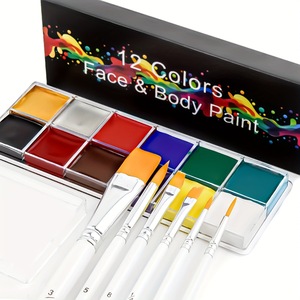 Professional Face <b>Paint</b> Palette With 12 Vibrant Colors For Body Art And Makeup Application - Product Image 4