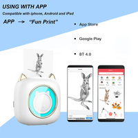 Ya, Printer saku portabel MINI termal instan nirkabel foto tanpa tinta dengan lampu RGB untuk ponsel IOS Android