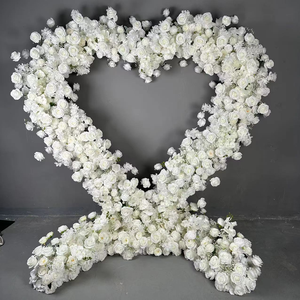 KL-HR20 Arco de Flores Artificiales para Boda, Fondo de Arco de Boda, Arreglo Floral en Forma de Corazón para Decoración de Eventos - Product Image 1