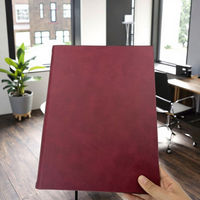 Porte-menu rigide en cuir PU A4, pour café, bar, restaurant, durable, gaufré, de haute qualité, portable, moderne
