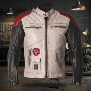 เสื้อแจ็คเก็ตหนัง Helstons Tracker รุ่นรักษ์โลก กันลม สไตล์สตรีทแวร์ - Product Image 3