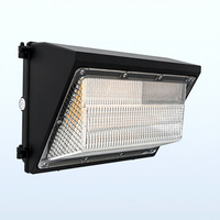 Lámpara de Pared Exterior de Aluminio Directo de Fábrica, IP65, 3CCT, 5000K, 80W/100W/120W, Fotocélula LED, Iluminación para Estacionamientos