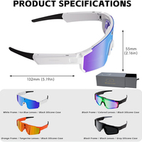 Gafas Inteligentes Deportivas con Audio, Gafas de Sol con Cámara, Grabación de Video HD de 1080P, Altavoz Bluetooth de Oído Abierto, Soporte de Traducción por IA