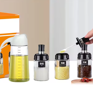 Juego de Cuatro Frascos de Vidrio de Diseño Avanzado con Apertura y Cierre Automático para <span class=keywords><strong>Aceite</strong></span> de <span class=keywords><strong>Oliva</strong></span>, para Cocina, en Existencia - Product Image 2