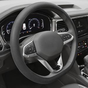 Housse de <span class=keywords><strong>volant</strong></span> de voiture cousue à la main, accessoires d'intérieur de voiture, housse de <span class=keywords><strong>volant</strong></span> en Silicone, vente en gros - Product Image 2