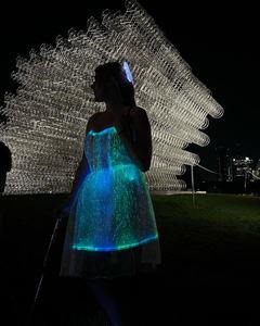 <span class=keywords><strong>Robe</strong></span> de soirée lumineuse à fibres optiques LED pour fête de <span class=keywords><strong>cocktail</strong></span>, carnaval, soirée, <span class=keywords><strong>robe</strong></span> de danse lumineuse - Product Image 5