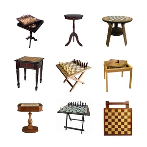 Table d'échecs et de dames de backgammon d'intérieur et d'extérieur avec échiquier pliable personnalisable directement de l'usine