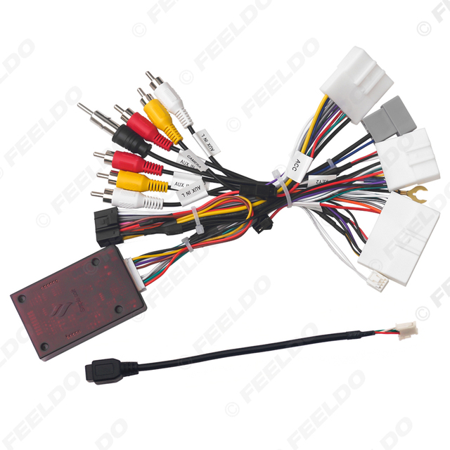 Car 16pin Power Cord Wiring Harness Adapter With Canbus Box for Nissan X-Trail/Altima/Qashaqi/Rogue Sport Installation Head Unit