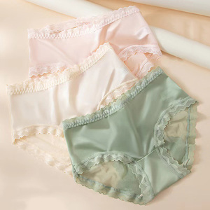 Mutandine da <span class=keywords><strong>Donna</strong></span> Sexy e Seducenti, Design a Vita Media, con Fiocco Dolce in Pizzo, Taglie Forti, Intimo Senza Cuciture - Product Image 2