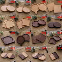 Sous-Verres en Bois Naturel en Gros pour Tasses, Gravure Laser, Logo Personnalisé Noyer Bambou Rond Vierge Cadeau